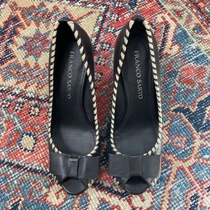 Franco Sarto peep toe heels